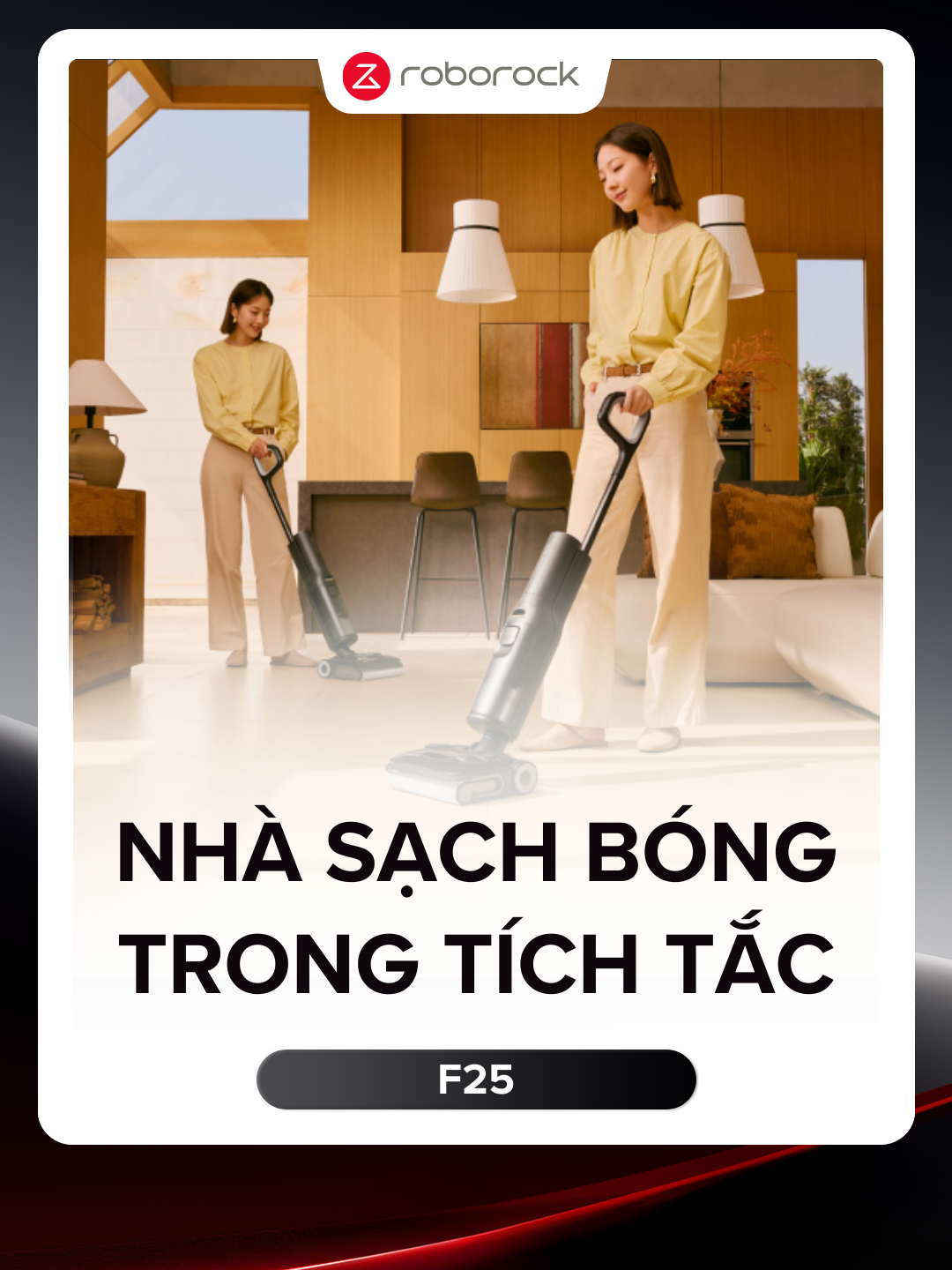Không cần chổi quét, giẻ lau truyền thống vì đã có máy lau nhà hút bụi cầm tay 2 trong 1. Nhà sạch bóng trong tích tắc #roborock #roborockvietnam #mayhutbuilaunha #hutbuilaunha #robothutbui #robothutbuilaunha #giadinh #tienich #tieudungthongminh #congnghe #f25