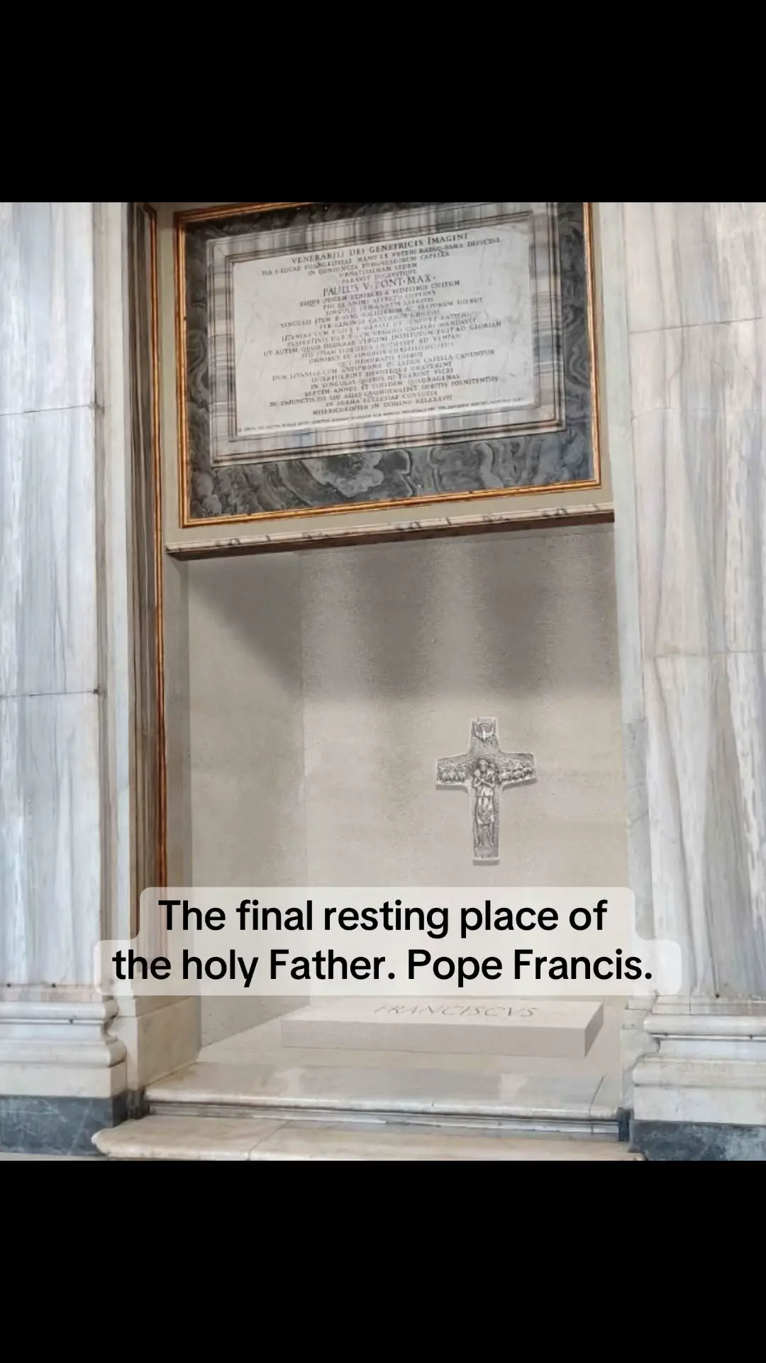 Pope Francis has been buried today in this very simple tomb located inside The Basilica of Santa Maria Maggiore, Rome. Apart from the simplicity of the tomb, he request that only “Francis” be written on it. No other titles! Mission accomplished! So much to learn from the Holy father. Good night papa✝️