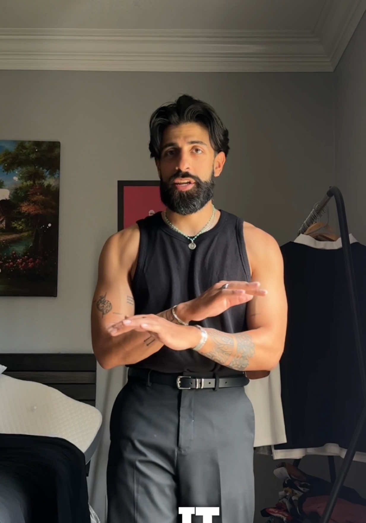 styling this new tank from @Kotn 🧶  // #springoutfit #styletips #styleinspo #mensfashion #springfashion #kotn 