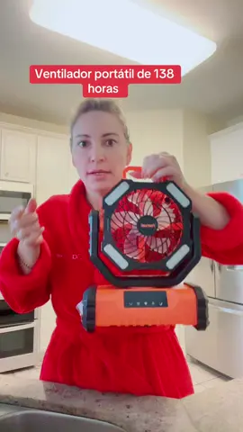 #viral?videotiktok😇😇 #creatorsearchinsights Ventilador portátil para acampar, recargable, hasta 138 horas de funcionamiento, ventiladores de tienda de campaña a batería con linterna LED, 5 velocidades de viento, 4 modos de temporizador, ideal para picnics, pesca, vehículos recreativos, lugares de trabajo, cortes de energía, huracanes Vendido por SpringUP