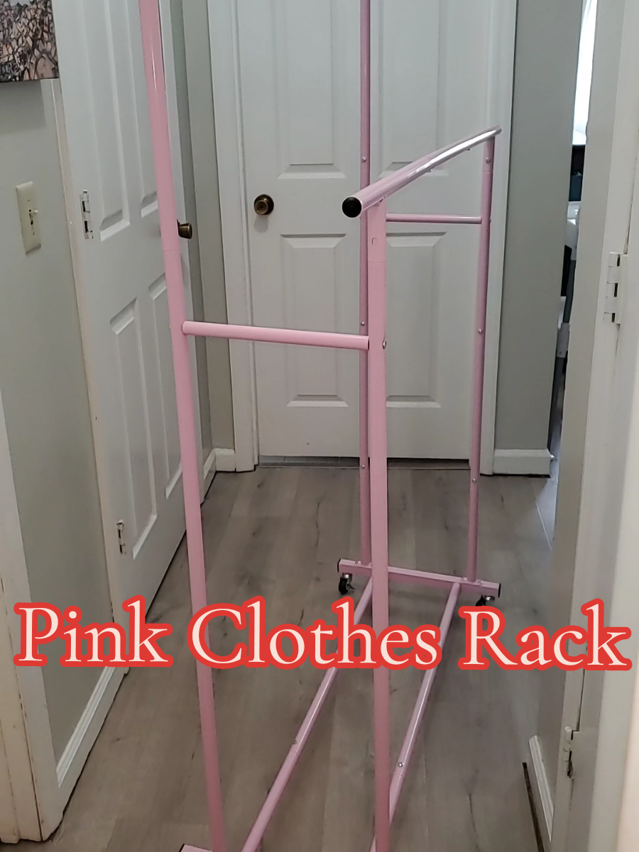 pink clothes rack! #clothesrack  #clothesracks  #clothesrackorganizer 