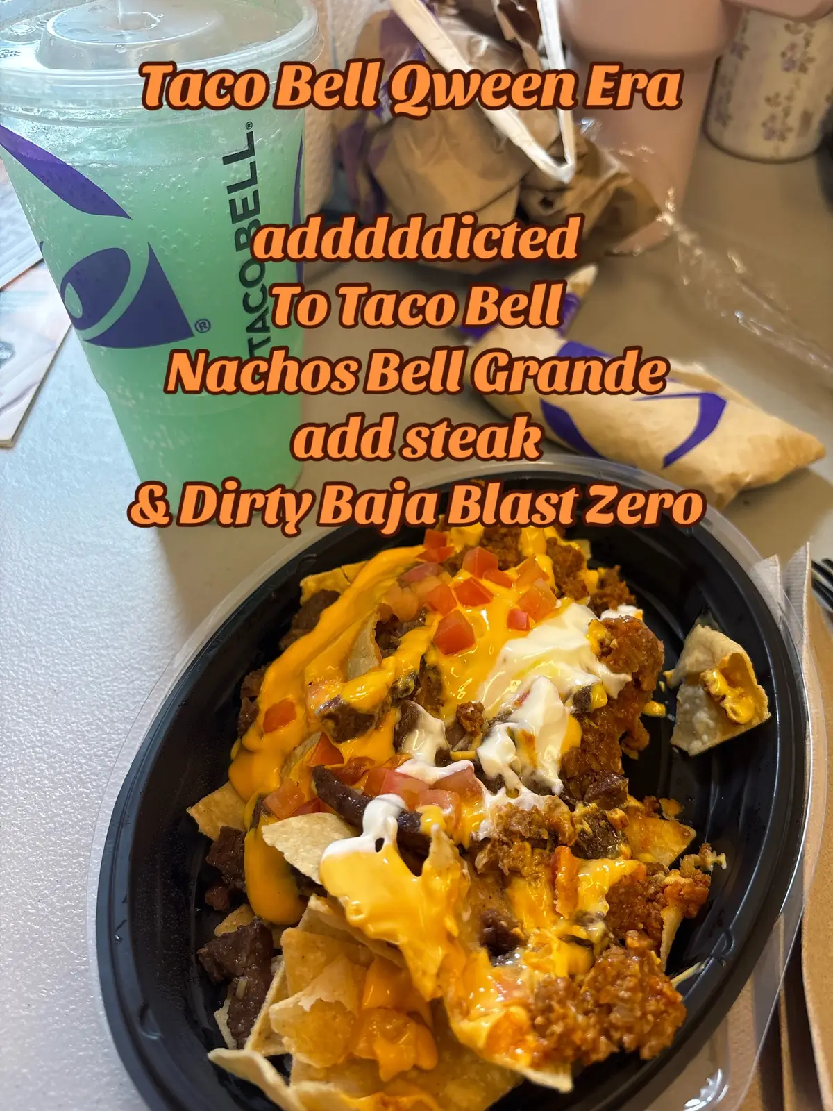 #dirtybajablast #bajablastzero #tacobell #tacobellqween Taco Bell Qween Era 😋✌🏽 working to support my Taco Bell addiction atp