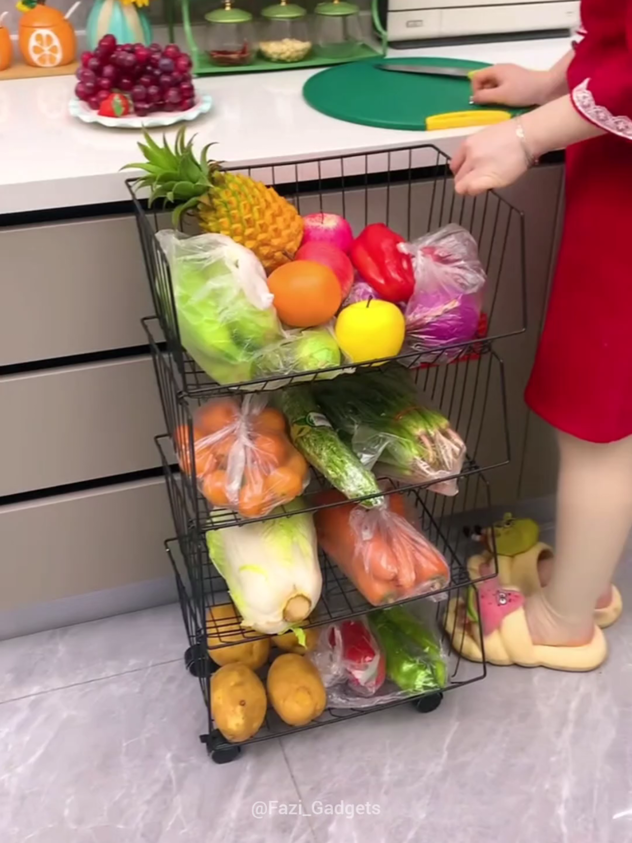 Vegetable Food Storage Rack Purchase Link in Bio #viral_video #amazonfinds #fyp #foryoupage #viral #foryou #gooditems #amazongadgets #besthomeitems 