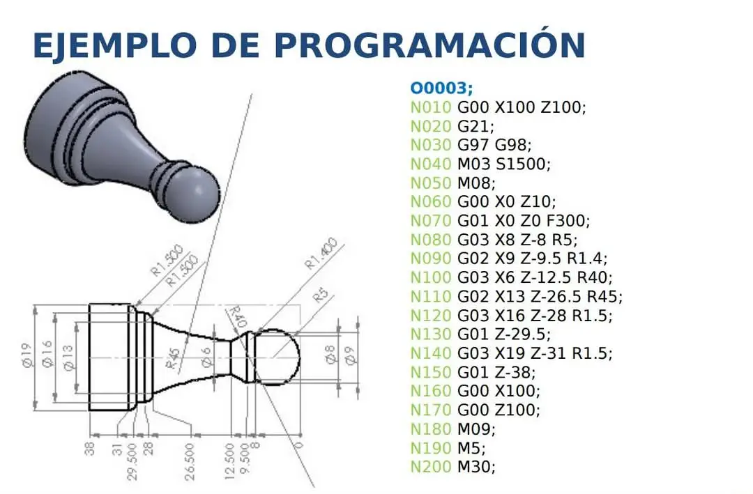 Ejemplo de programación CNC #tornocnc #programacioncnc #G72 #G76 #CURSOCNC #cncdesdecero #roscascnc #aprendecnc #mecanizado #cncmachining #tornoconvencional #fresadora #mecanicaindustrial #TORNERO #FRESADOR #ecuador #colombia #mexico #peru #Bolivia #canada #EEUU #españa #canadajobs #CanadaCNC #cncmill #cnc #cncmachine #cncmachinist Control GSK980TDc