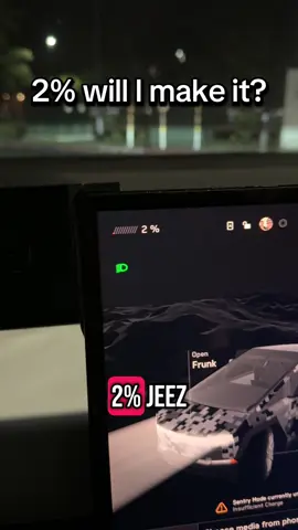 2%, will my Tesla make it? #fyp #viral #tesla 