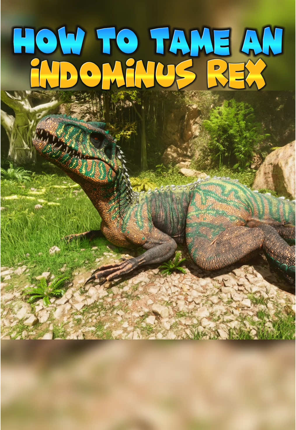 How to tame an Indominus Rex in ARK Survival Ascended #ark #arksurvivalascended #clicktockclock #gaming #indominusrex #jurassicworld 