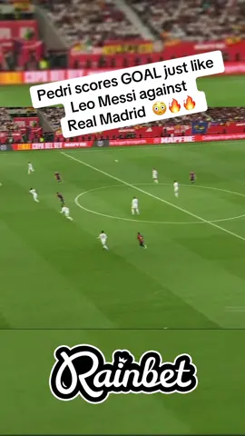 Pedri scores GOAL just like Leo Messi 😳🔥🔥 #Pedri #leomessi #barca #realmadrid #copadelrey #fypシ 