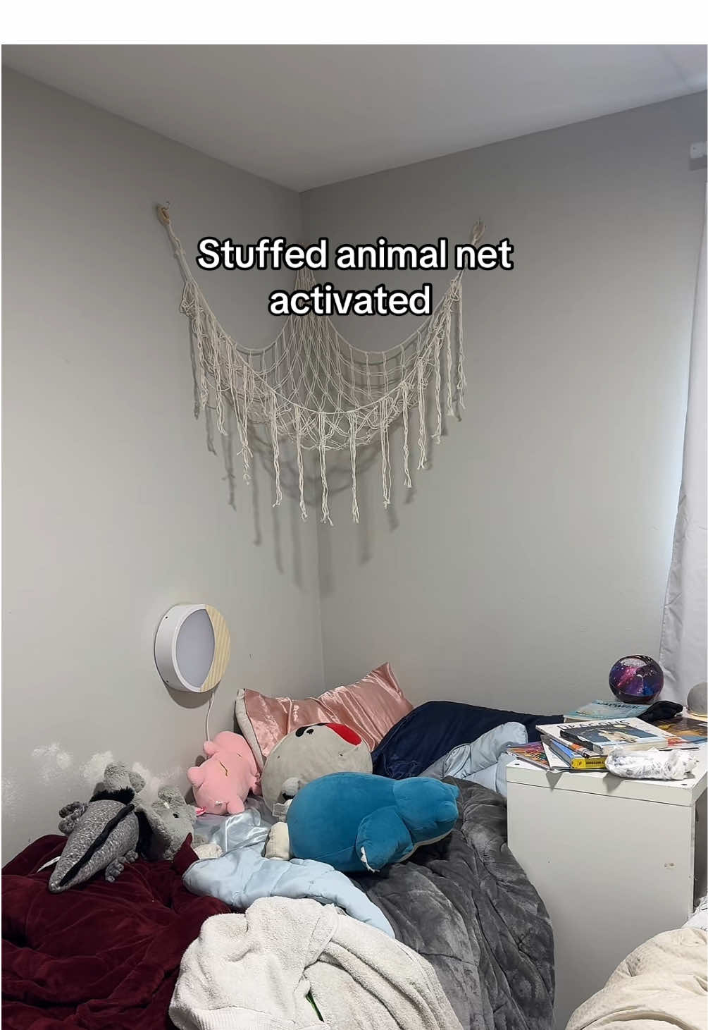 #stuffedanimals #stuffedanimaltiktok #stuffedanimalhammock #stuffedanimalstorage #roomorganization #kidsroom #stuffylovers #macramestuffedanimalhammock 