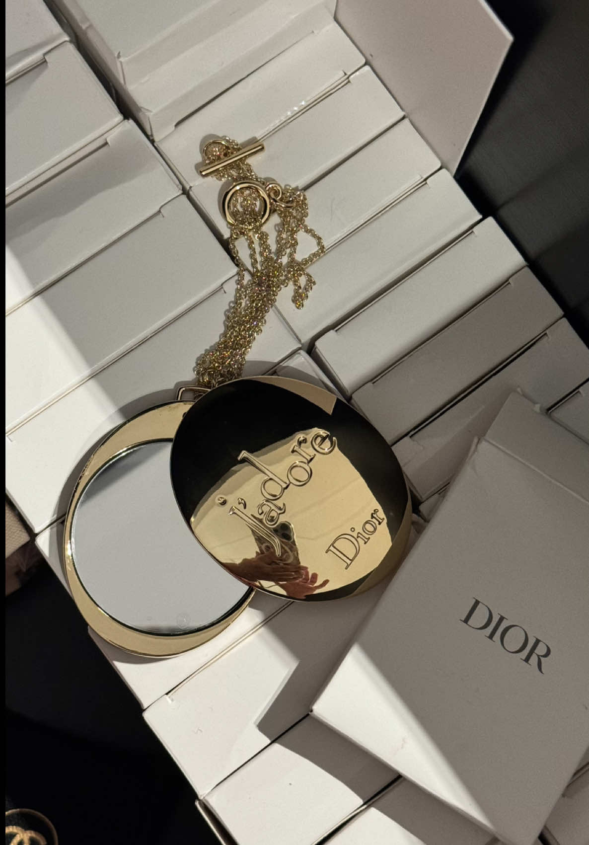 Dior Jadore mirror gold chain 
