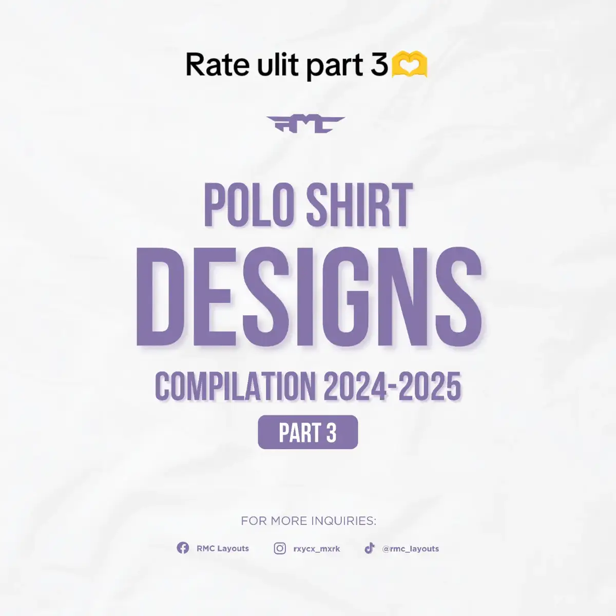 Polo Shirt Design Compilations for 2024-2025. Follow for more incoming designs. For more inquires 📙: RMC Layouts 📷: rxycx_mxrk