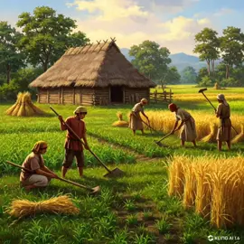 Before iron, before cities — this is how our ancestors farmed. 🌾 #AncientFarming #PrimitiveSkills #stoneage #aiart #farming #aiart#ai 