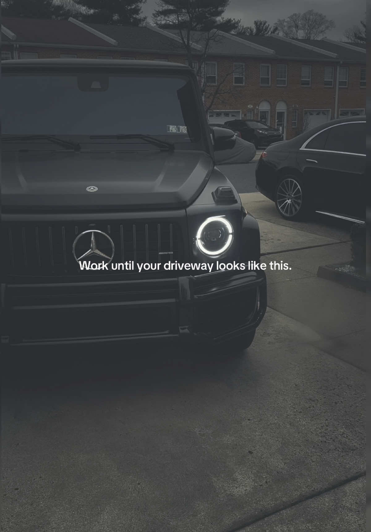 Work until your driveway looks like this. #creatorsearchinsights #mercedes #gwagon #amg #g63 #luxury #cars #foryoupage #fyp #viral 