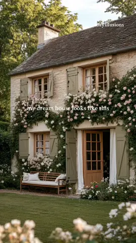 Escape to the charm of an English countryside cottage, where blooming roses and warm sunlight create a dreamy retreat.✨🌿🏡 #cottagecoredreams  #cottagecore #englishcottage #vintageaesthetic #rusticcharm #countryliving #cozyvibes #shabbychic #romanticescape #floraldecor #dreamyhome 
