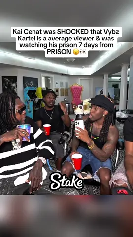 Kai Cenat was SHOCKED that Vybz  Kartel is a average viewer & was  watching his prison 7 days from PRISON 😮👀 #kaicenat #vybzkartel #fyp #viral 