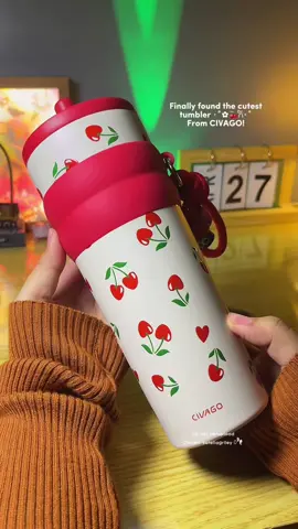 Finally found the cutest tumbler ⋆˚✿🍒𐙚⋆˚ From CIVAGO! CIVAGO 26oz Ceramic Liner Tumbler with straw 🍒 #civago #24hcivago #civagoph #civagotumbler #civagocoffeemug #civagoceramiclinercoffeemug #tumbler #tumblerwithstraw #sippycup #cherry 