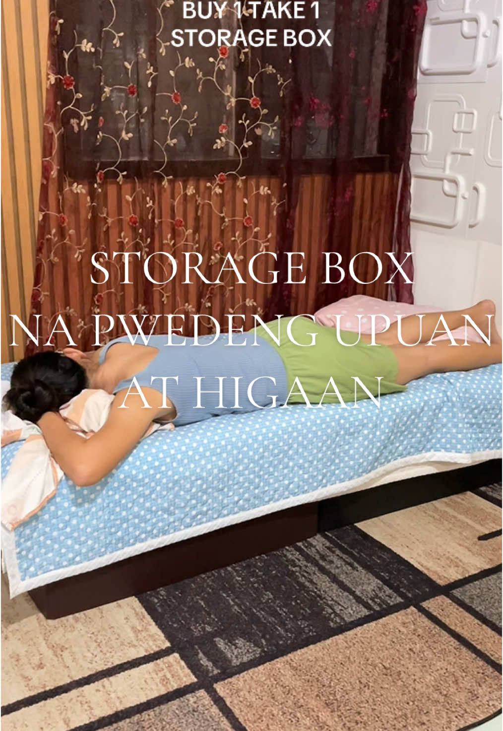 Merong kanang upoan,meron kapang higaan dito sa storage box na to. #storagebox #storageboxoragnizer #organizerbox 