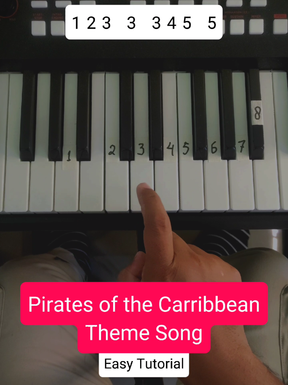 Pirates of the Caribbean (Easy Piano Tutorial) #pianotutorial #easypiano #pianolesson #pianocover 
