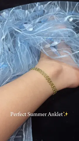 Obsessed with this chunky anklet bracelet ✨😍! #kissyan #kissyanjewelry #tiktokshopfinds #jewelry #fyp #tiktokmademebuyit #easter #tiktokshoprestock #coachella2025 #giftideas #springfashion #inspo #outfitinspo #spring #springtok #shopvideocarnival #spotlightfinds #anklet #girly #summerjewelry #anklets #ankletbracelet #feet #heeltoe #heels #summervibes #chunkyblanket 