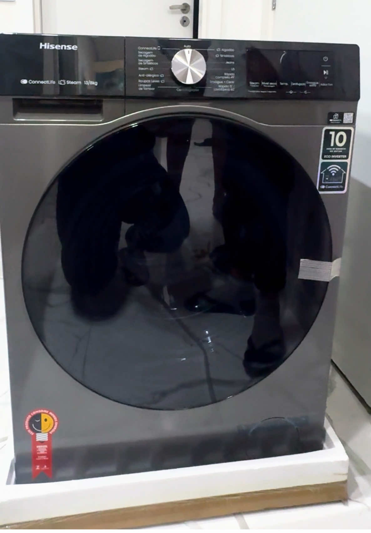Minha tão esperada lava e seca #hisenseperfectmatch #lavadora #secadora #fyp #foryoupage 