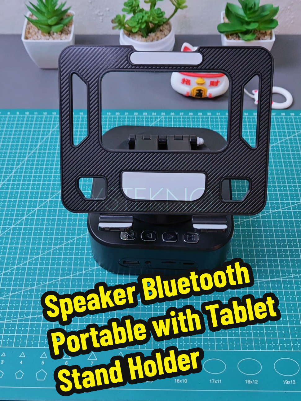 Speaker Bluetooth Portable with Tablet Stand Holder #speakerstand #speakerbluetooth #ystekno 