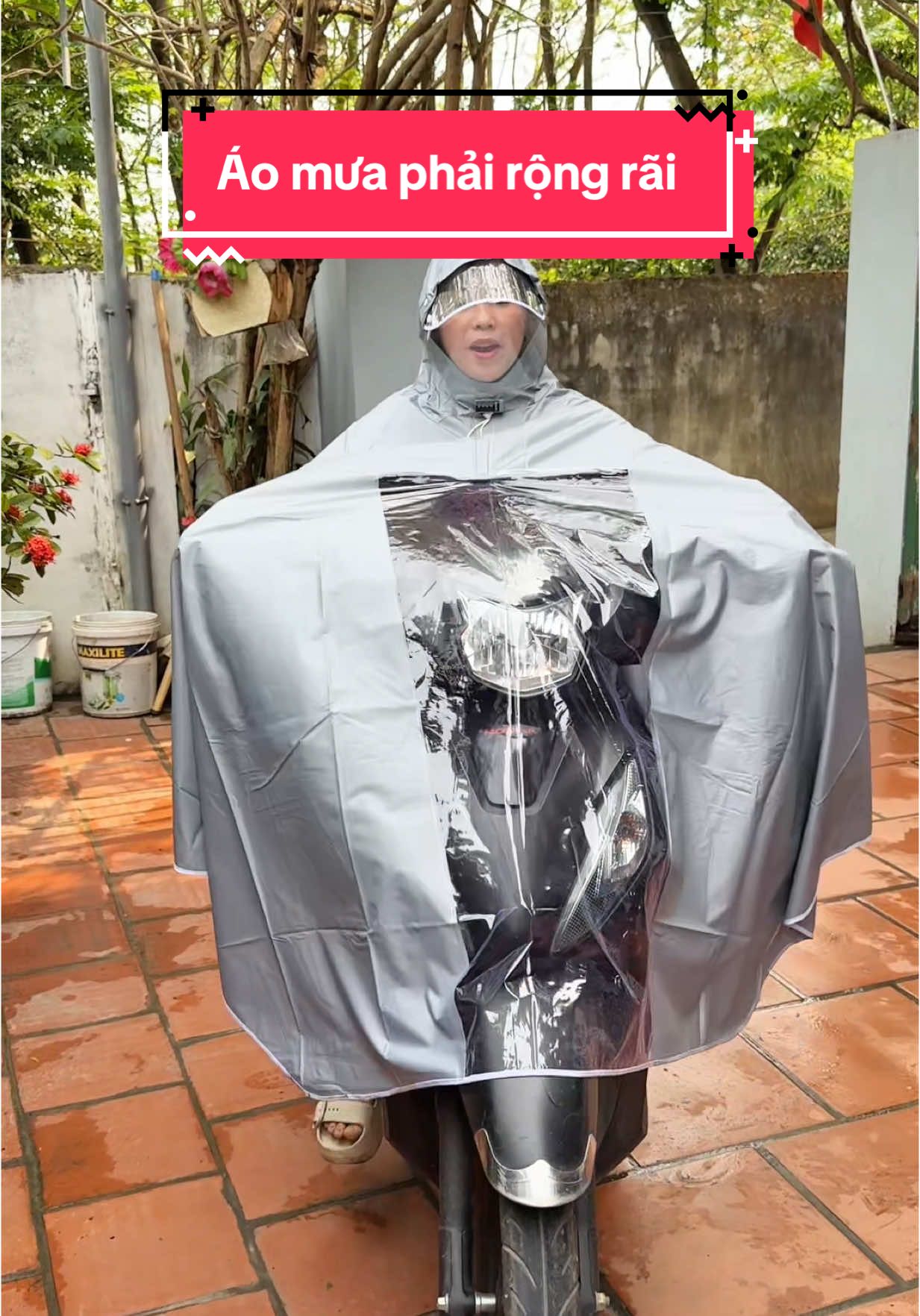 Áo mưa phải rộng rãi che 4 chiều#aomuachongtham #aomuachoang #aomuare #xuhuong #tiktokshop #Diudondang 