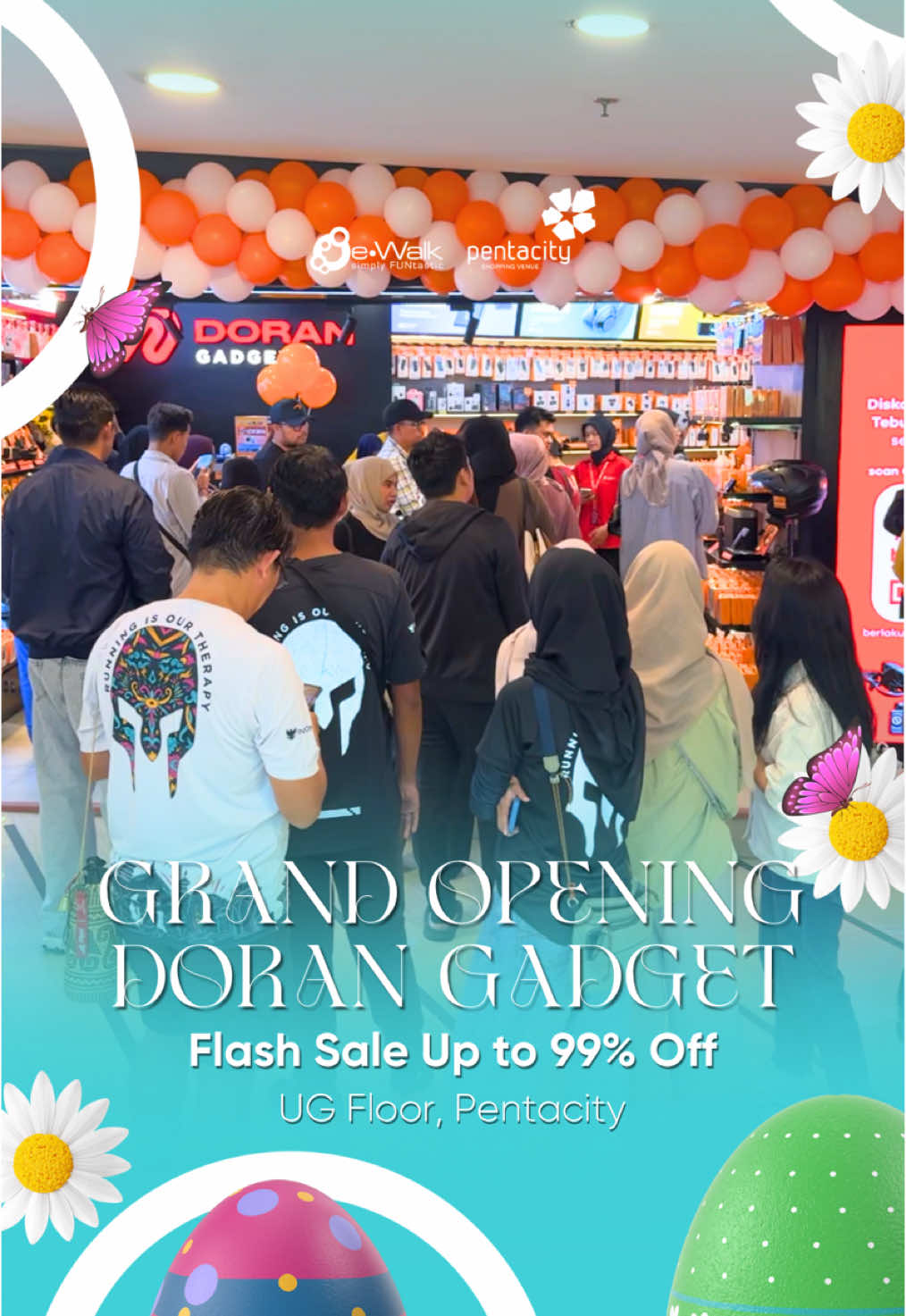 ✨ GRAND OPENING DORAN GADGET! ✨ Pada tanggal 26 April kemarin, @Doran Gadget resmi membuka store ke-103 mereka di Pentacity! Berlokasi di UG Floor Pentacity, kamu bisa menikmati berbagai penawaran spesial mulai dari lelang Coros Pace mulai Rp500.000 hingga Flash Sale Diskon up to 99%! 🤩🙌🏻 Ada kabar baik juga untuk kamu pengguna aplikasi PAM Plus— dapatkan double points setiap transaksi di Doran Gadget! Jadi, tunggu apa lagi? See you at Doran Gadget, PentaFams! 👋🏻🎉 #DoranGadgetBalikpapan #NewTenantPentacity #PentacityShoppingVenue 