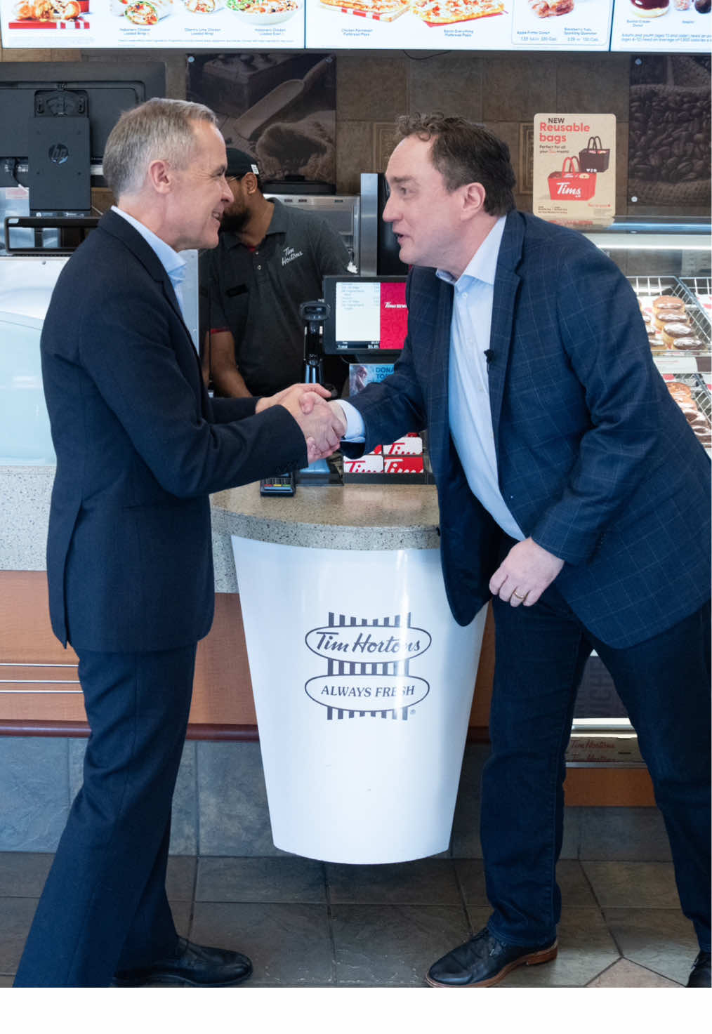 harvard goalie, central banker, prime minister... standard stuff! #election #canada #timhortons #markcarney #interview #22minutes 