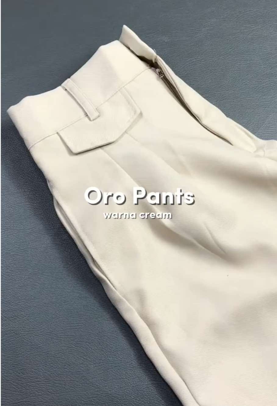 cream cocok dgn wrna apapun #celana #oropants #celanawanita #loosepants 