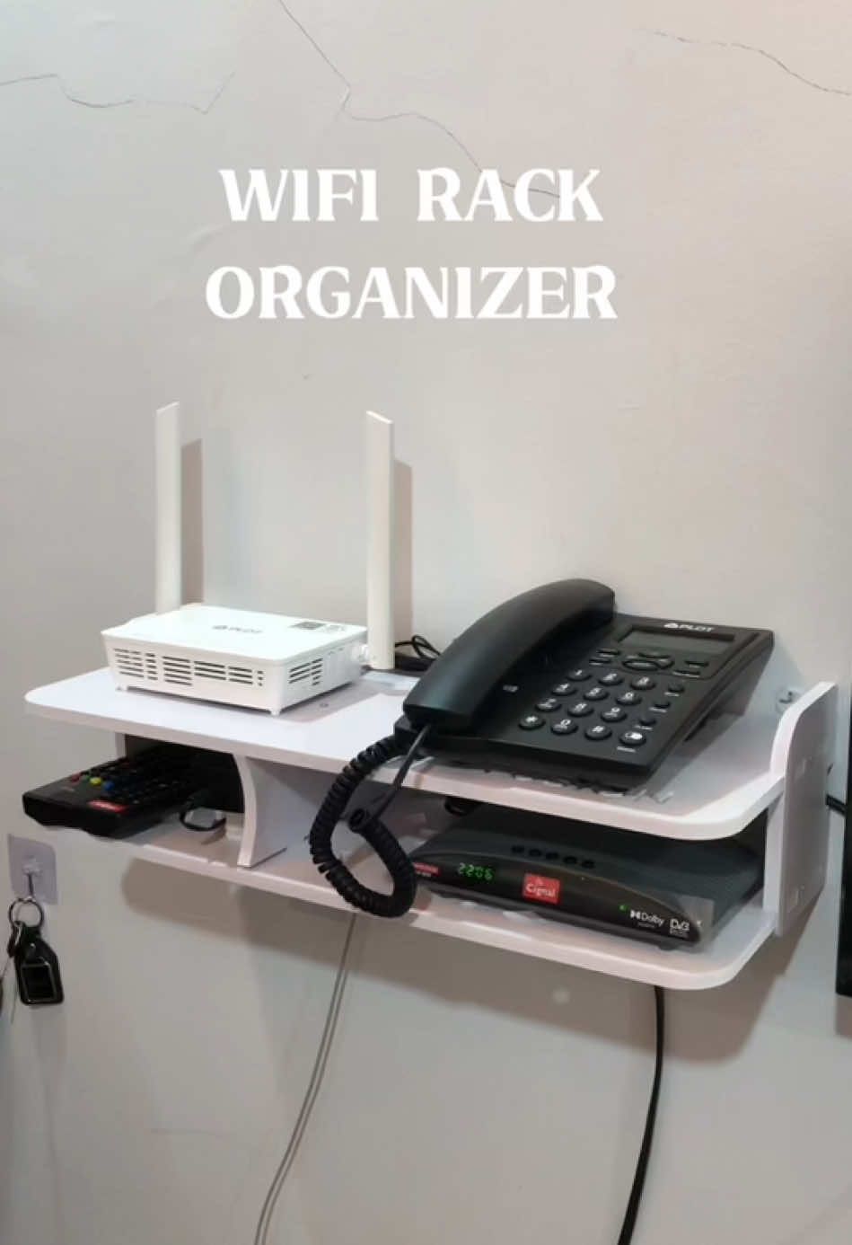 Wall Hanging Wifi Holder/Rack Organizer  #organizer #wifiholder #wifirack #wifiorganizer #fyp 