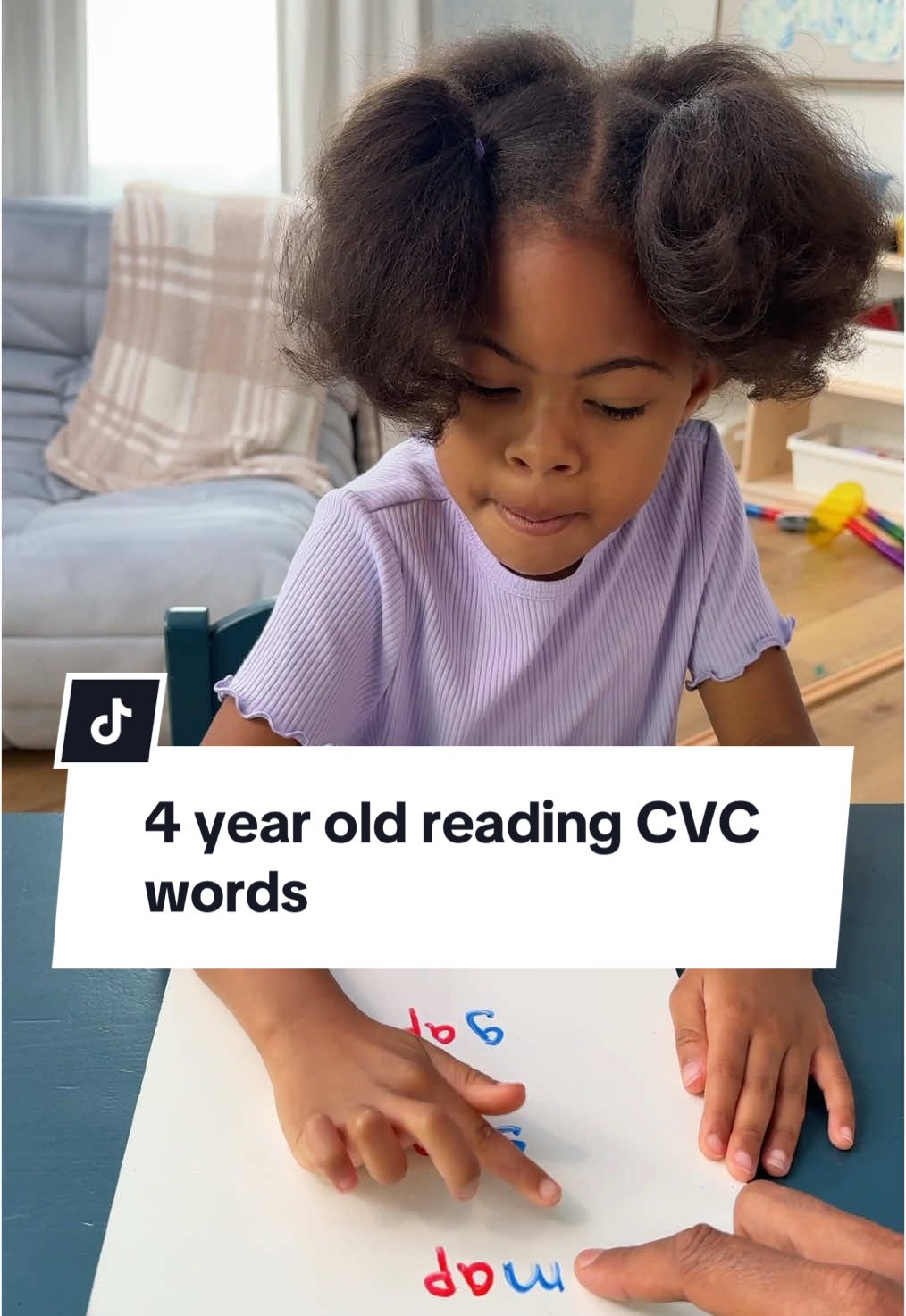 She’s 4 and on track for reading fluently before kindergarten! Her mom is using my courses and started with the letter sounds and is now blending CVC  words! Perhaps you’ve taught the letter sounds but your child is stuck on blending them into words. If so, you’re not alone. Lots of parents struggle to teach this skill. It’s important to start slow and have a strategy for how to present the words, which is exactly what my Blending Words course provides. It includes video lessons with REAL kids, word lists to follow, and how to push through common reading errors. You can teach your child to read, and I’m here to help! #readingbeforekindergarten #toddlerscanread #earlyreadingskills #parentsteachingkids #blendingwords #cvc 