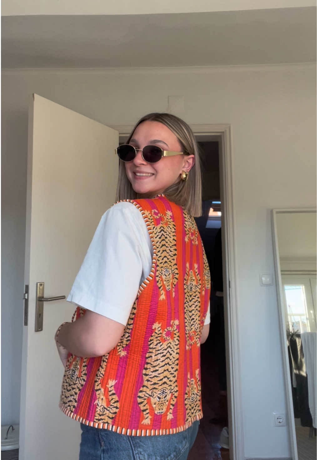 🩷🧡#leopard #tenuedujour #outfit #trend #fyp 