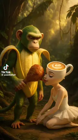 #ballerina #monkey #cappuccino #ai #fyp #tungtung #sahur #brainrot #italianbrainrot #tralalerotralala #forest #banana 