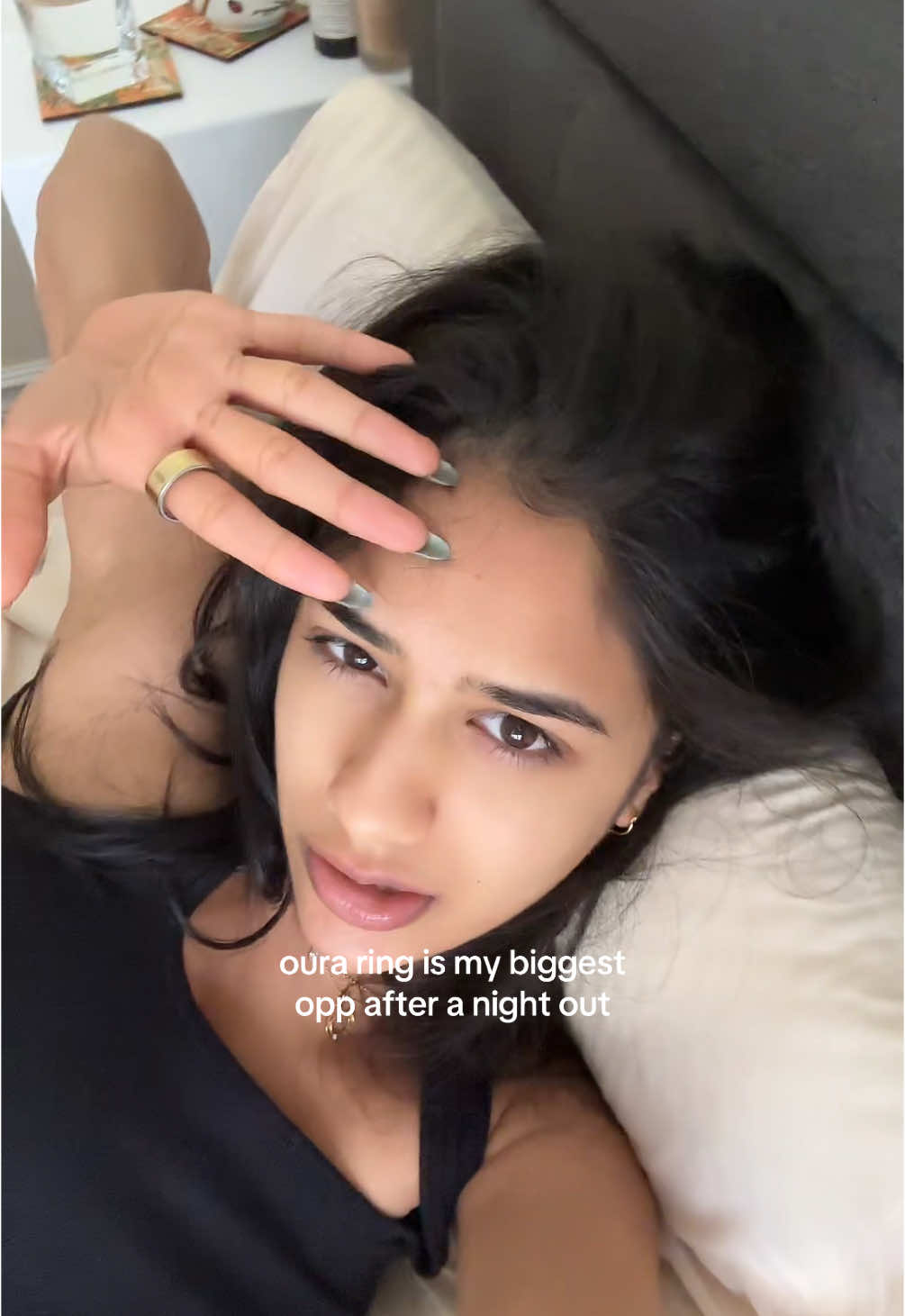 IF my oura ring knew me in college she’d hate me  #ouraring #hungover #fyp #funny #browngirltiktok 