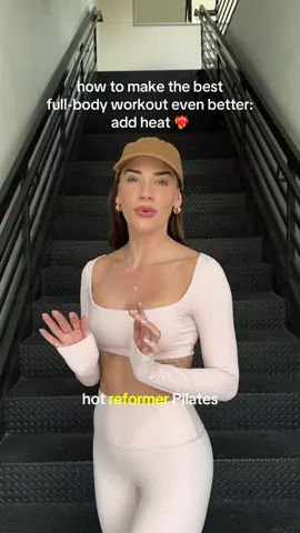 a heat-seeking Christa may be found at hot Pilates @BE KIND STUDIO SWEATING IT OUT 💦💗💫✨