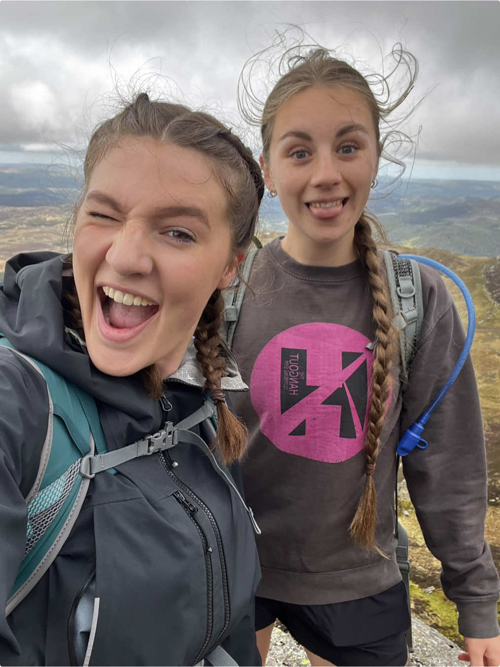 A rather fun lil hike up Moel Siabod 🫶 rain, cloud or shine we love to be outside  #Hiking #Wales #snowdonia #explore #fyp 