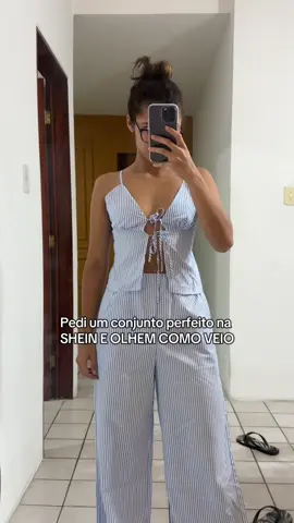 perfeito!! 🔍 Pesquise YZAB8 para comprar minhas escolhas tendências na SHEIN!🔥 #SHEINforAll #ad  Use 25camillyfreireBR para ganhar descontos! @sheinbrasil @sheinofficial   Nome da loja: Flirla SHEIN MOOSTA 2 peças/Conjunto Vestido Casual Feminino de Alça Listrado, Conjunto de Verão 🆔 41288721 🔗 https://shein.top/aoev0sn