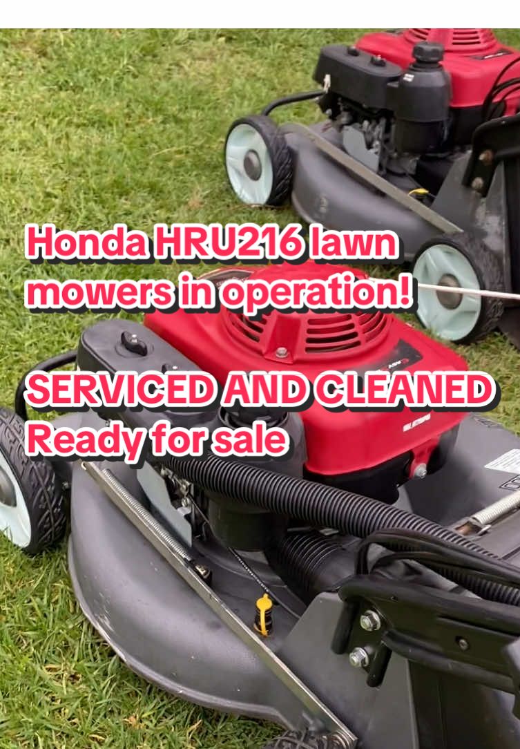 Two Honda HRU216 commercial self propped mowers in operation. Both of these I serviced and checked over. Few brand new genuine Honda parts installed also #honda #lawnmowers #lawns #landscape #lawnsoftiktok #asmr #asmrsounds #asmrvideo #tik #tiktok #smallengine #smallenginemechanic