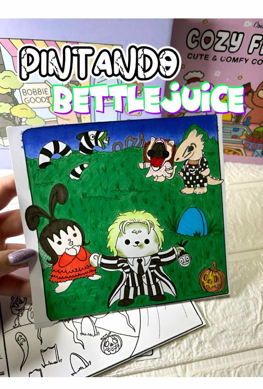 Imprimi algumas páginas do Bob Cute Filmes e séries enquanto não tenho o livro porque tava muito ansiosa pra pinta-las 🥰 E eu pisquei e a @novoseculoeditora já vai ter lançamento novo. E o tema dessa edição será mais nada menos que #dorama  Eu adoro esse filme e mais ainda o desenho. O filme eu confesso que não assisti muitaaas vezes, mas eu era louca pelo desenho quando criança E como sempre usei as canetinhas da @Canetas Compactor e os lápis da @Faber-Castell BR super soft  #bettlejuice #colorindo #coloring 