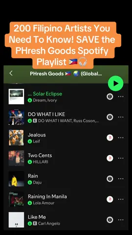 SAVE the PHresh Goods global #spotify playlist 🎧🇵🇭! #OPM #philippines #philippinestiktok #filipinotiktok #fyp #fy #trending #trends #musician #artistsoftiktok 