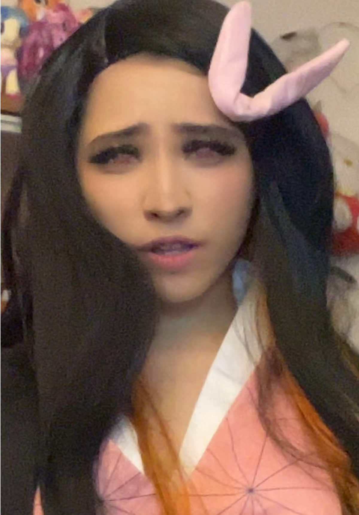 are we too young for this? :(( #demonslayer #wormslo #nezuko #cute #kawaii #otaku #anime #kny #cosplay #cosplayer 