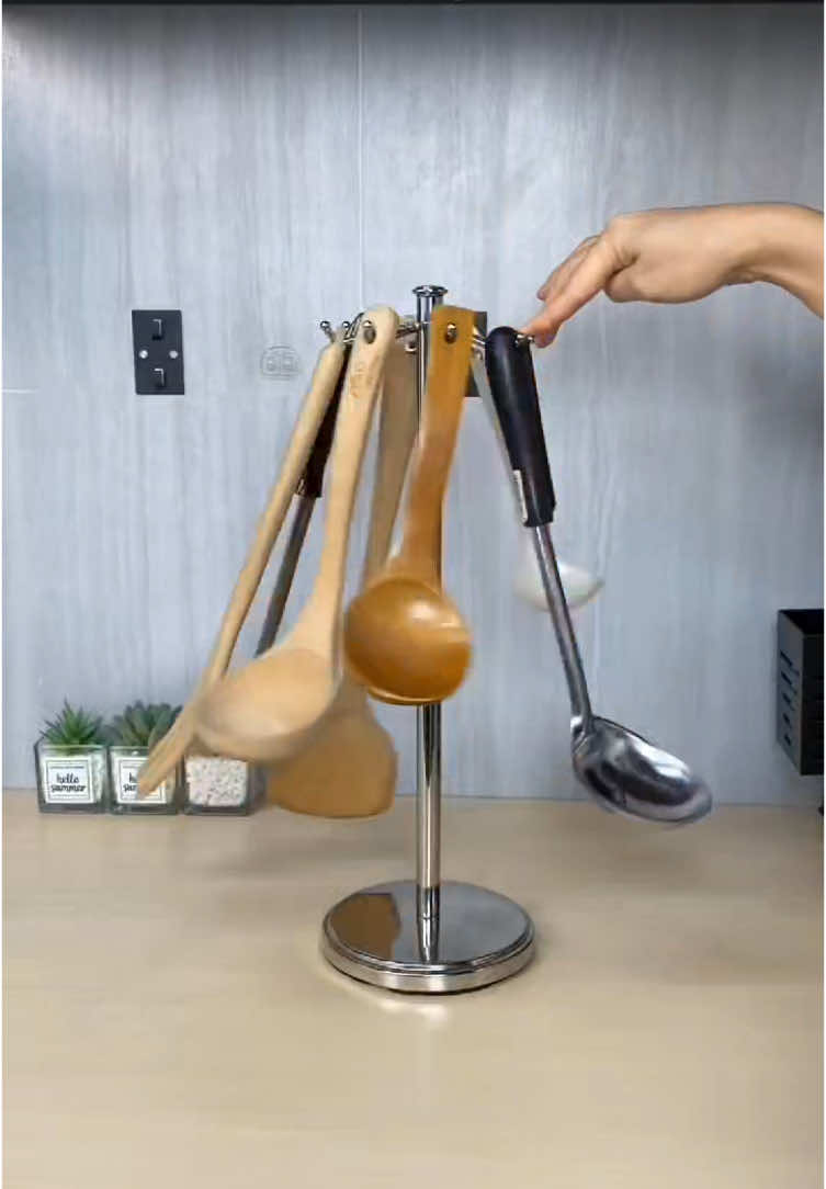 Rotating Spatula Storage Rack for Hanging Spoons#rag #fypdong #dailylife #cleanhome 