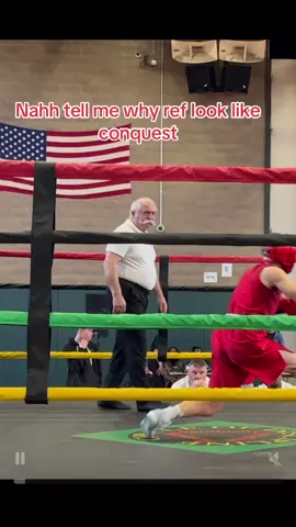 Ref looking like conquest #boxing #invincible #fyp  