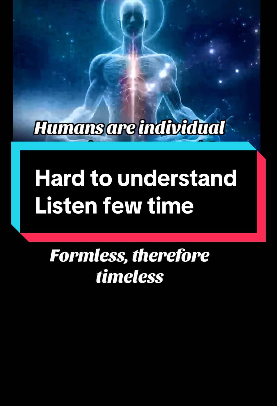 Humans are individual consciousnesses with unique existential vibrations that perceive immediacy. This is human. Formless, therefore timeless #humen #fyp #viralllllll #conscious #fact #facts 