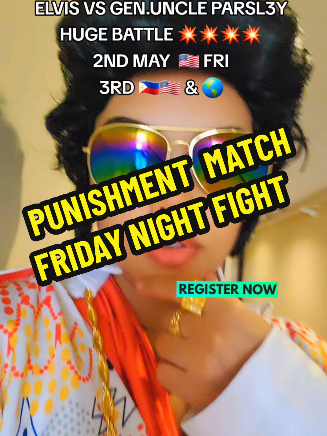 REGISTER NOW!💥💥💥PLEASE COME AND SUPPORT US GUYS🙏SEE YOU THERE 🫶👊🕺🕺🕺@parsl3y  LEZ GO!!! BEANS PUNISHMENT #fyppppppppppppppppppppppp  #TIKTOKLIVE #FRIDAYNIGHTFIGHT #elvis 