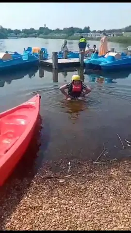Holiday... Vacation for those of you who call it that... last year with the nutters😂 Not joking we crashed into a peddleboat😂 It was her fault she's off her rocker 🤣  had a great laugh with both of them. Thank you Shannon... the person who's taking the vid... and Tracey... the nutter in the water 🤣