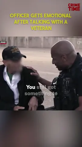 Officer Gets Emotional After Talking with a Veteran#Cops #police #policeofficer