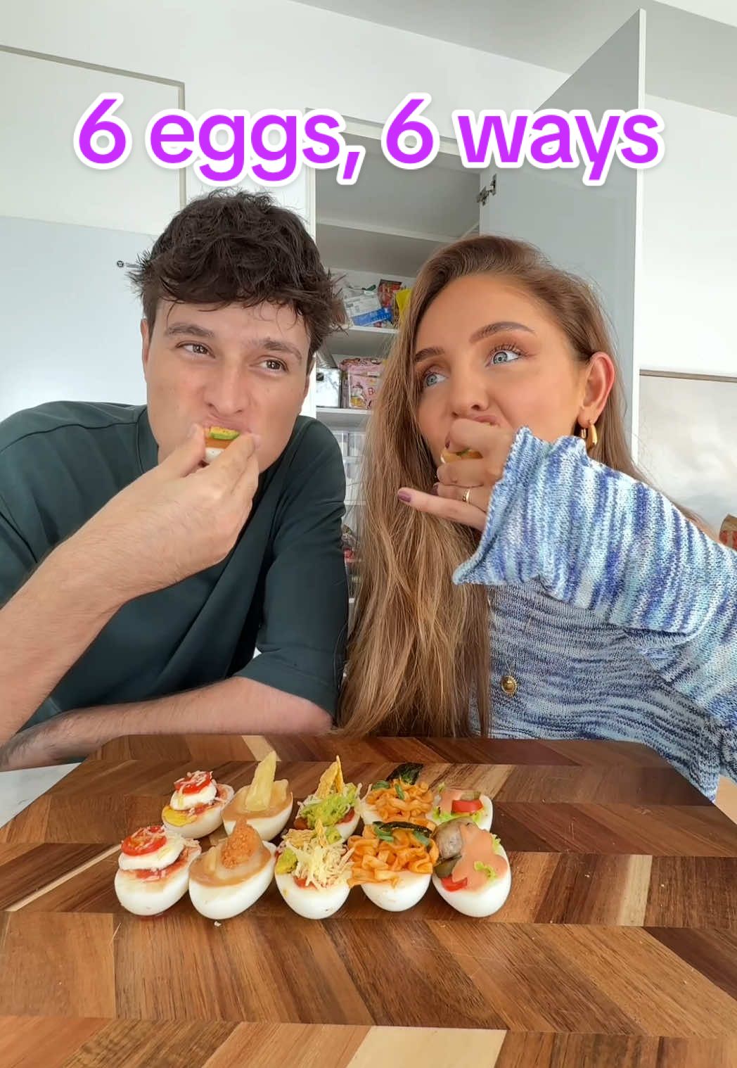 Replying to @𝓚𝓲𝓴𝓲 6 eggs, 6 ways was an EGGcelent idea  #eggflight #6eggs6ways #viralfood #tastetest #cookwithme 
