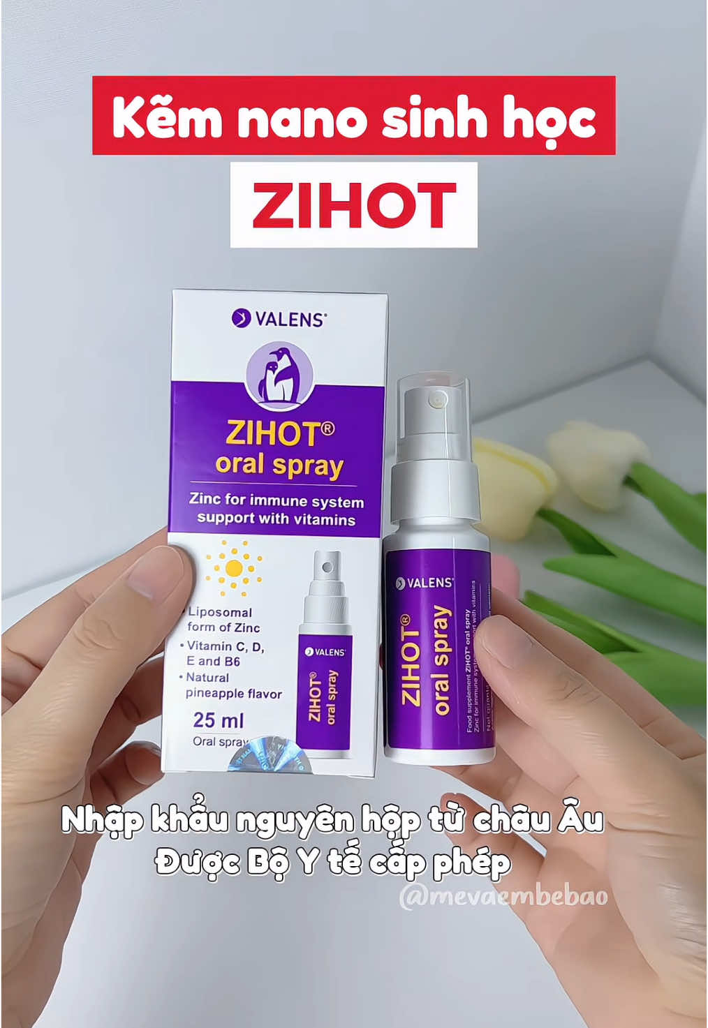 Kẽm nano sinh học dạng xịt Zihot nhập khẩu nguyên hộp từ châu Âu, kẽm sinh học hấp thu tốt, dạng xịt tiện lợi, vị ngon dễ uống các mẹ tham khảo nhé #kemnanosinhhocdangxit #zihot #bosungkem #chamcon #mebimsua #xuhuong 