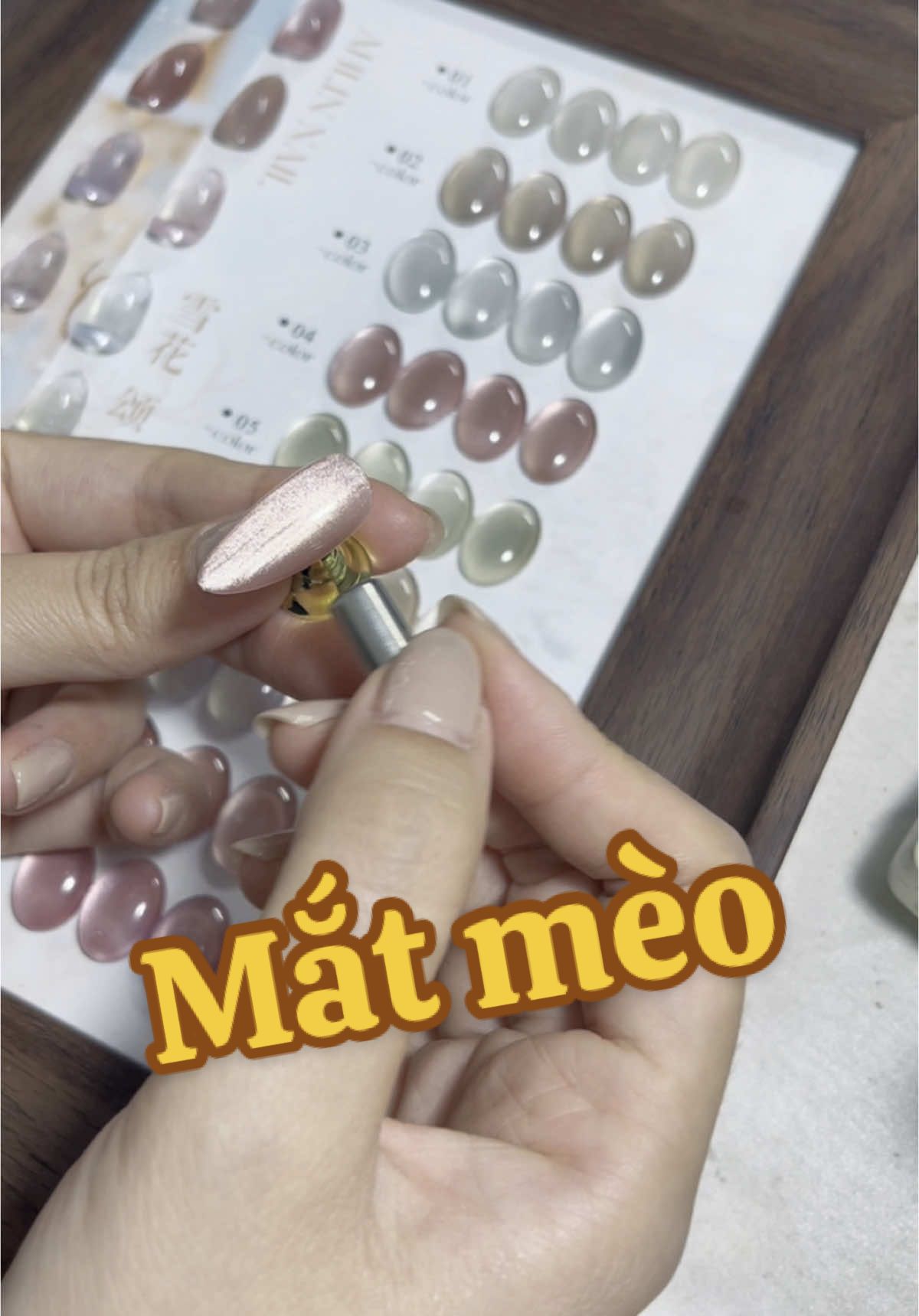 mắt mèo ánh nước Ahlin #nails #review #nailsart #nails💅 