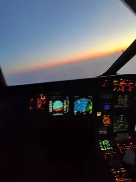 👨‍✈️ Airline Pilot POV sunset departure 🛫  ~ What do you think of this POV style? ~ #aviation #pilot #flightdeck 